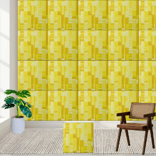 De Cerâmica Abstrato amarelo trava Azulejo cerâmico