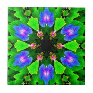 De Cerâmica abstrato azul celestial sobre azulejo verde