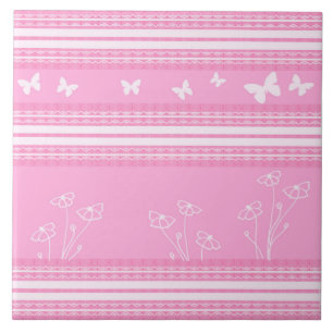 De Cerâmica Abstrato cor-de-rosa Azulejo cerâmico