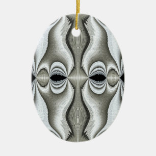 De Cerâmica Abstrato preto e branco Ornamento 2