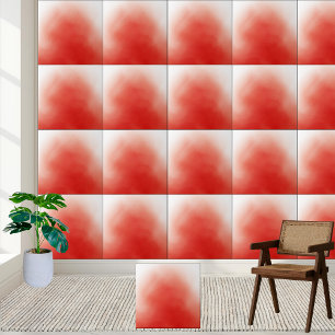 De Cerâmica Abstrato Red Watercolor Wash Azulejo Cerâmico
