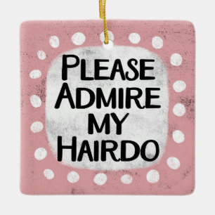 De Cerâmica Admire Meu Ornamento Hairdo