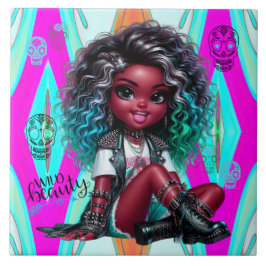 De Cerâmica Afropunk Wild Beauty Azulejo Cerâmico