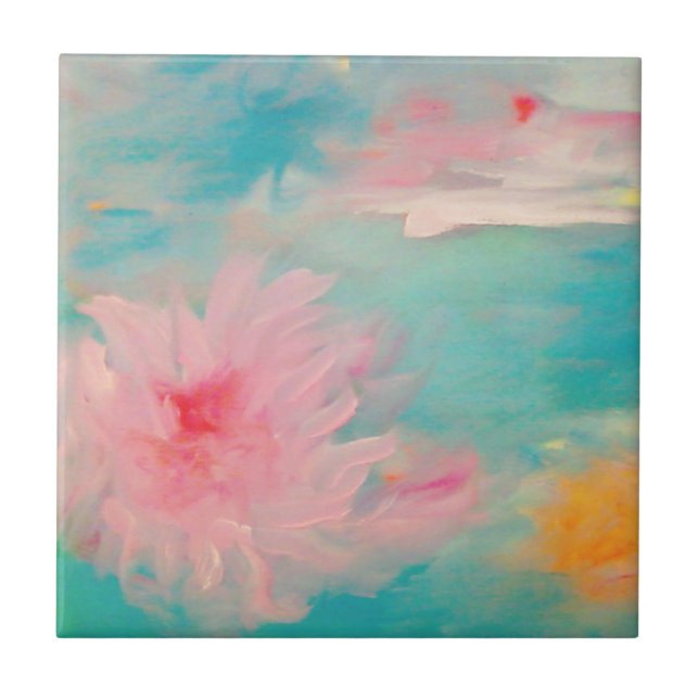 De Cerâmica Água Flor Azulejo Pequeno (Frente)