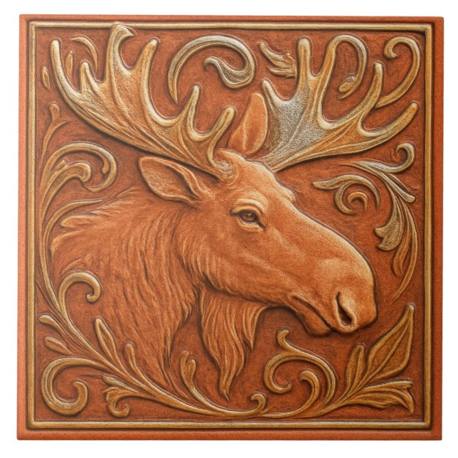 De Cerâmica Alaska Moose - Azulejo cerâmico (Frente)