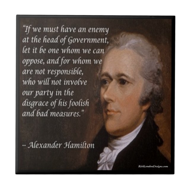 De Cerâmica Alexander Hamilton "Líder inimigo" Azulejo cerâmic (Frente)