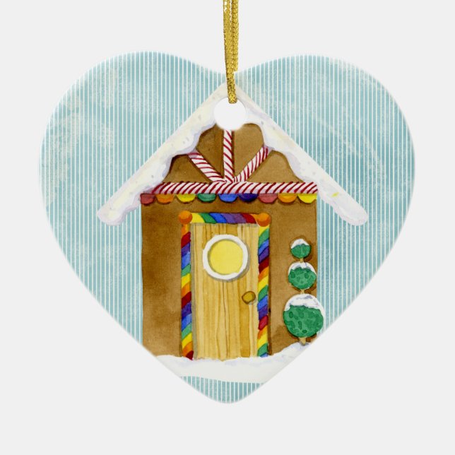 De Cerâmica Algodão da vila Gingerbird em ornamento Pessoas (Frente)