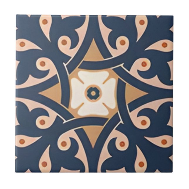 De Cerâmica Alhambra azulejo clássico azul (Frente)