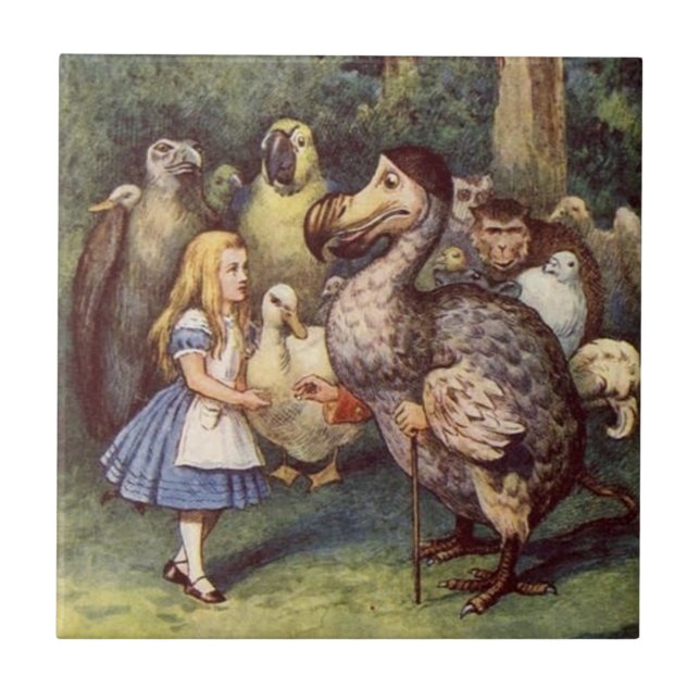 De Cerâmica Alice no azulejo do país das maravilhas, o Dodo (Frente)