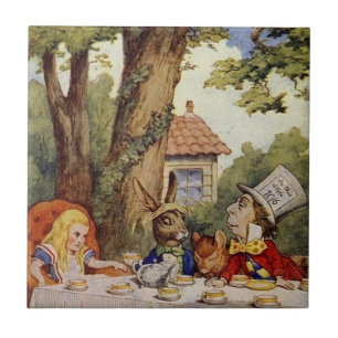 De Cerâmica Alice no azulejo do país das maravilhas, tea part