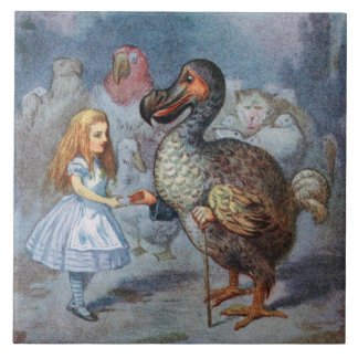 De Cerâmica Alice no azulejo ou no Trivet da arte do Dodo do