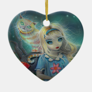 De Cerâmica Alice no Ornamento da Terra Maravilha