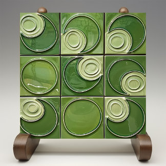 De Cerâmica Alivio Verdant Swirl Faux Azulejo Cerâmico