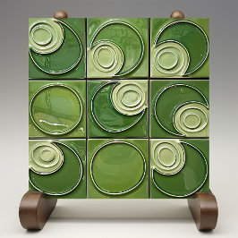 De Cerâmica Alivio Verdant Swirl Faux Azulejo Cerâmico