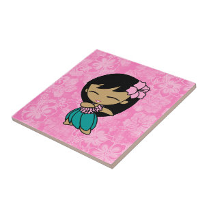 De Cerâmica Aloha Honys Hula Girl Hibiscus Trivets Azulejo