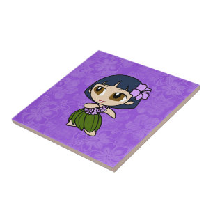 De Cerâmica Aloha Honys Hula Girl Hibiscus Trivets Azulejo