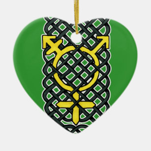 De Cerâmica Amarelo celta do ornamento do Transgender