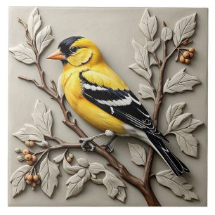 De Cerâmica American Goldfinch - Artes E Artesanatos - Azulejo