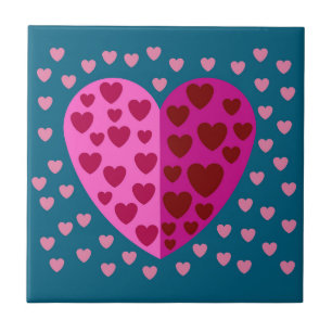 DE CERÂMICA AMOR CORAÇÃO AZULEJO CERÂMICO COLORIDO