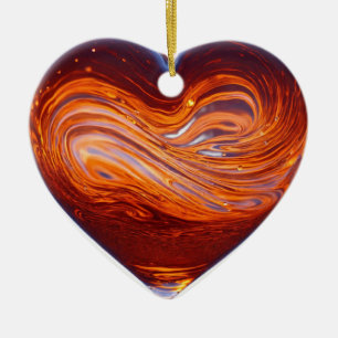 De Cerâmica "Amor Eterno: Ornamento Coração Cerâmico artesanal
