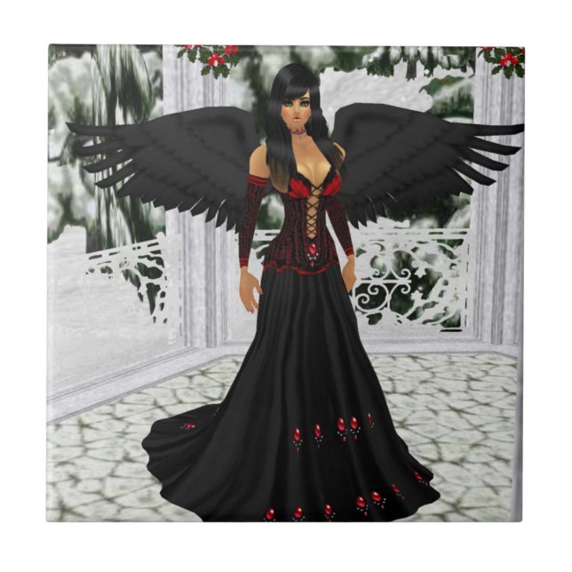 De Cerâmica Anjo Do Azulejo Escuro (Frente)