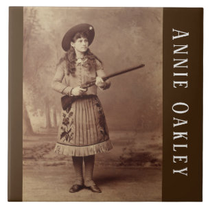 De Cerâmica Annie Oakley Sharpshooter Azulejo cerâmico