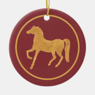De Cerâmica Ano chinês à moda do ornamento do cavalo