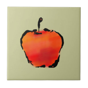 De Cerâmica Apple 3 do azulejo 5 4 polegadas