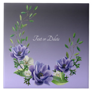 De Cerâmica Aquarela Flores Púrpuras Azulejo cerâmico