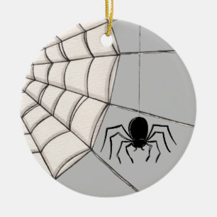 De Cerâmica Aranhas e ornamento cerâmico do Halloween na Web