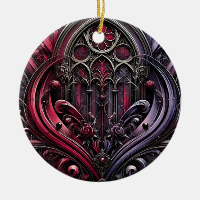 De Cerâmica Arcos Góticos Ornamento Cerâmico (Frente)