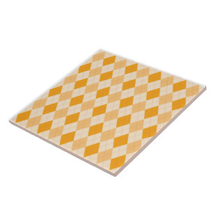 De Cerâmica argyle amarelo retro do azulejo