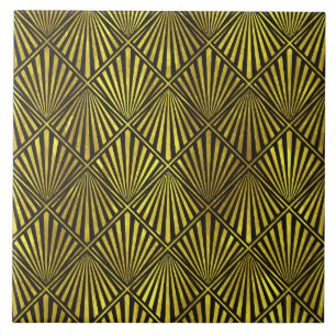 De Cerâmica Art Deco Azulejo Dourado