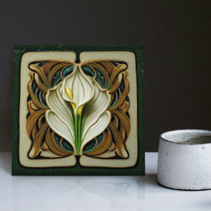 De Cerâmica Art Deco Lilly Wall Decor Art Nouveau Azulejo cerâ