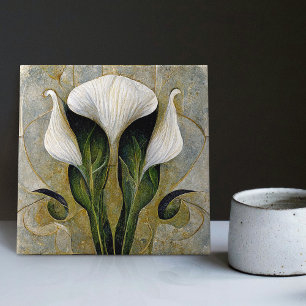 De Cerâmica Art Deco Lilly Wall Decor Art Nouveau Azulejo cerâ