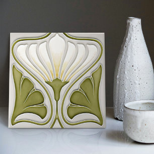 De Cerâmica Art Deco Lily Wall Decor Art Nouveau Azulejo cerâm