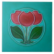 Art nouveau azulejo cerâmico