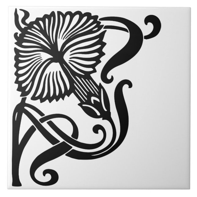 De Cerâmica Art Nouveau Azulejo cerâmico (Frente)