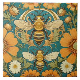 De Cerâmica Art Nouveau Bumble Bee Azulejo Cerâmico Decorativo