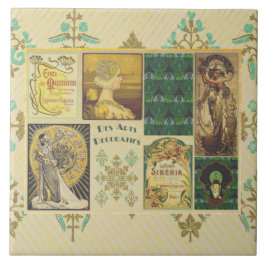 De Cerâmica Art Nouveau Senhoras Azulejo Cerâmico