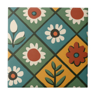 De Cerâmica Arte Azulejo Floral Africana