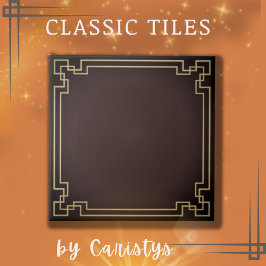 De Cerâmica Arte Decor Chocolate e Azulejo cerâmico Dourado