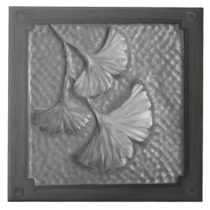 De Cerâmica Artesanato Gingko Leaf Silver Azulejo Cerâmico