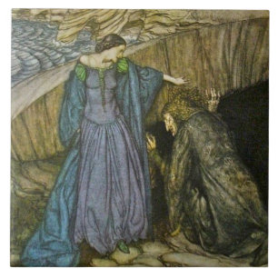 De Cerâmica Arthur Rackham Romance do Azulejo cerâmico do Rei