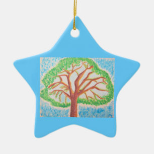 De Cerâmica Árvore do ornamento da Vida-estrela