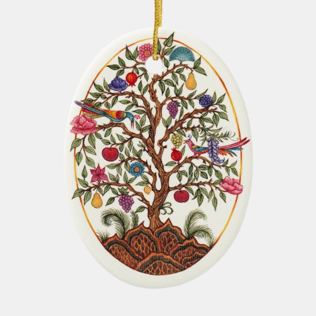 De Cerâmica Árvore personalizada do ornamento da vida (Frente)