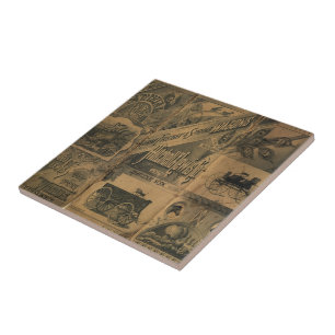 De Cerâmica Azulejo 1885 dos anúncios da colagem do vintage