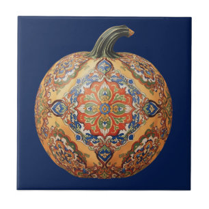De Cerâmica Azulejo abóbora mosaico vintage laranja em massa