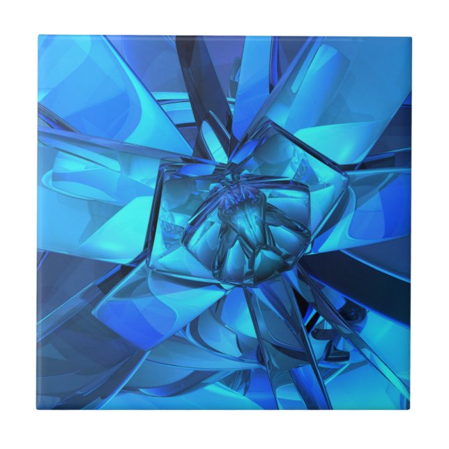 De Cerâmica Azulejo Abstrato Azul Sapphire (Frente)