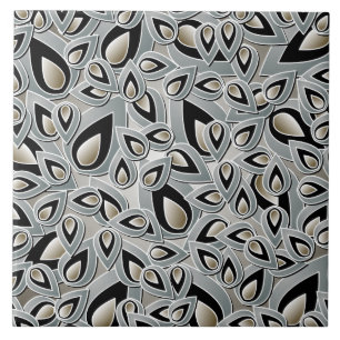 De Cerâmica Azulejo abstrato da folha da lágrima